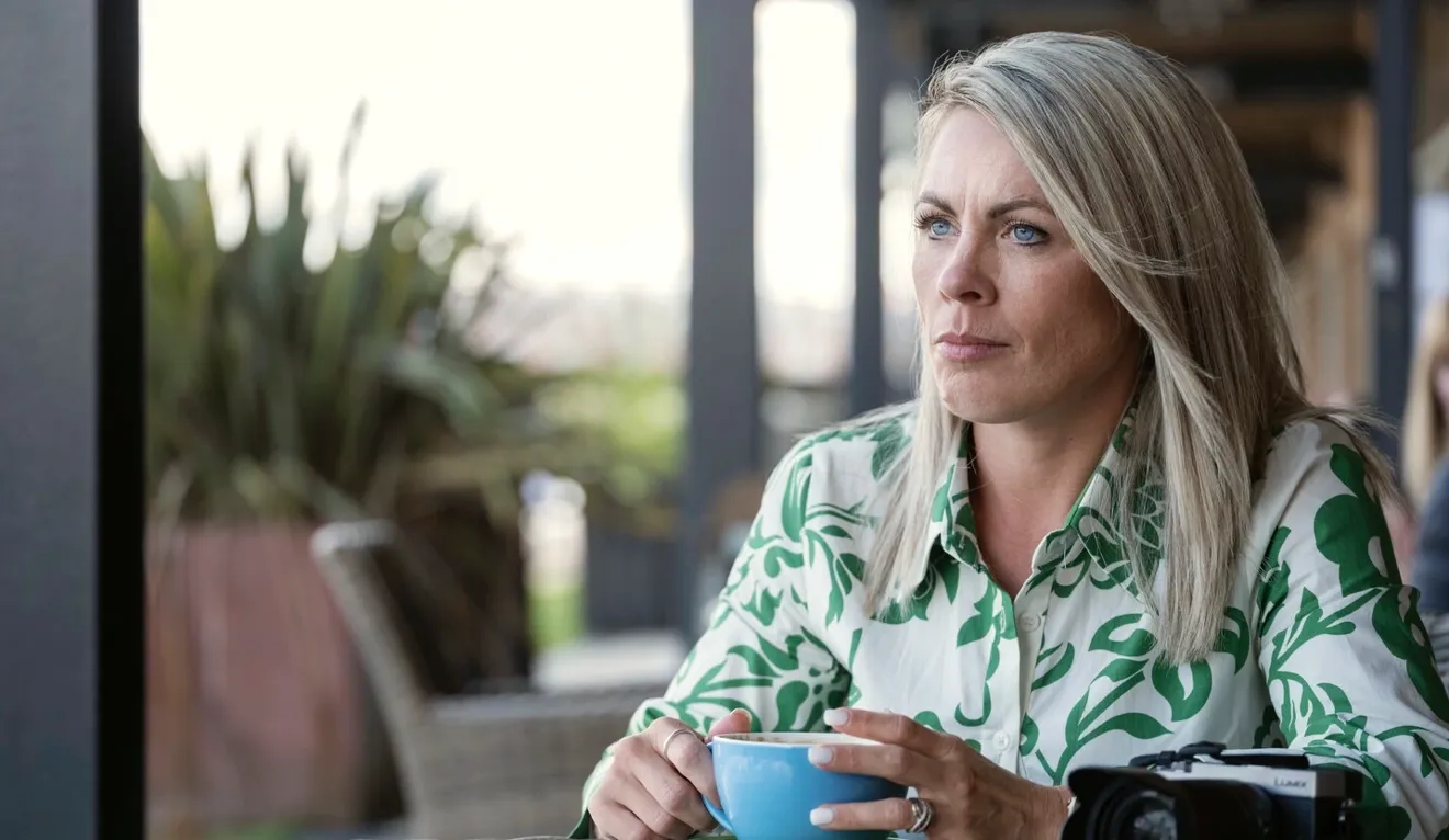 Image of Laura sitting in her living room. Multiple sclerosis causes damage to the nervous system, disrupting messages from the brain, and can disrupt your bladder and bowel functions.